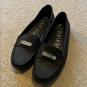 Calvin Klein Black Leather Loafers